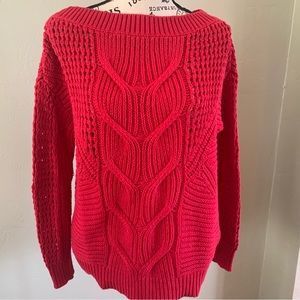 Express cable knit open-weave sweater Size S